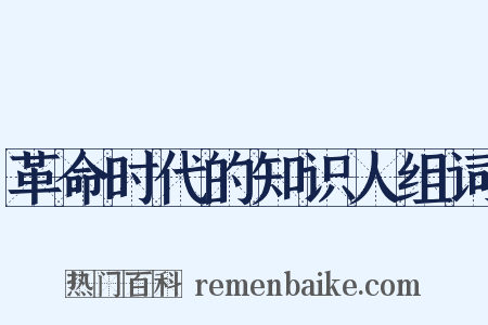 革命时代的知识人组词是什么意思的图片